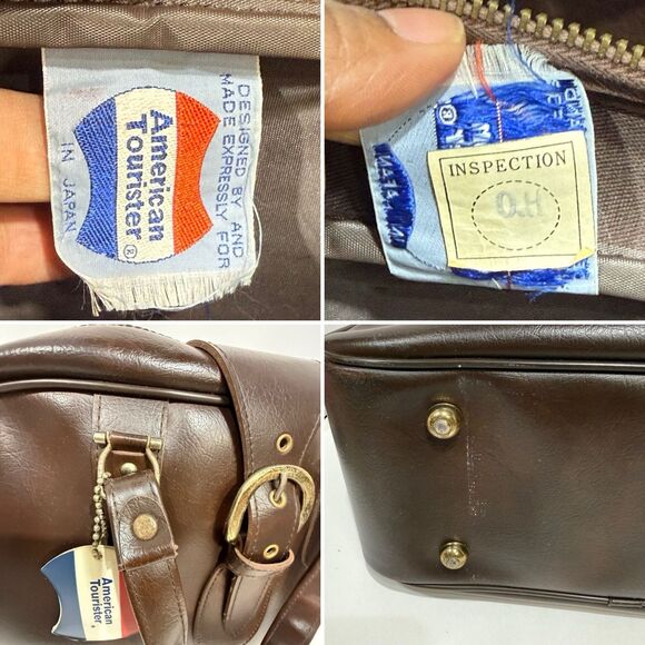 Vintage 1960 1970's American Tourister Carry On Tote Overnight Luggage - Picture 7 of 16